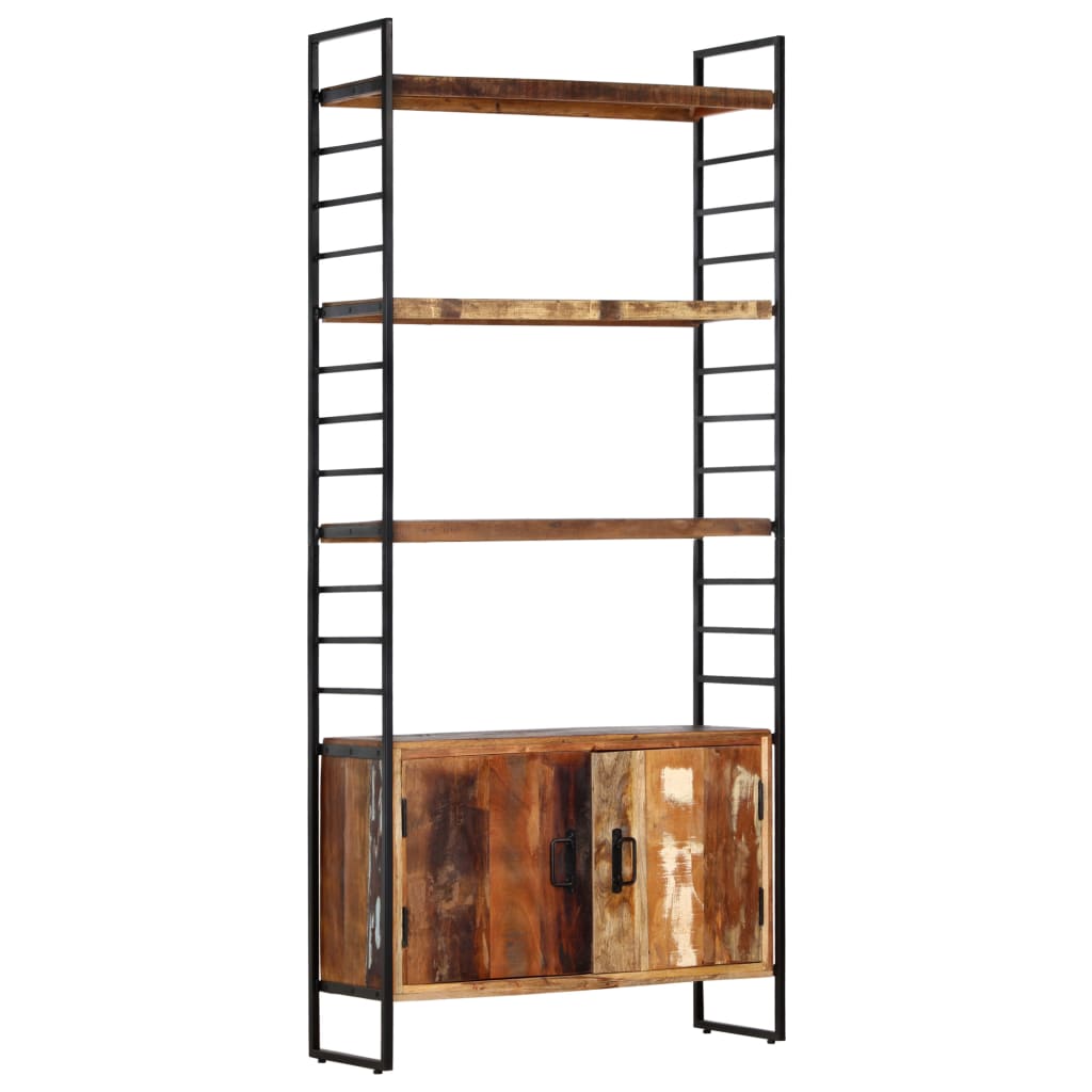 vidaXL 4-Tier Bookcase 31.5"x11.8"x70.9" Solid Reclaimed Wood