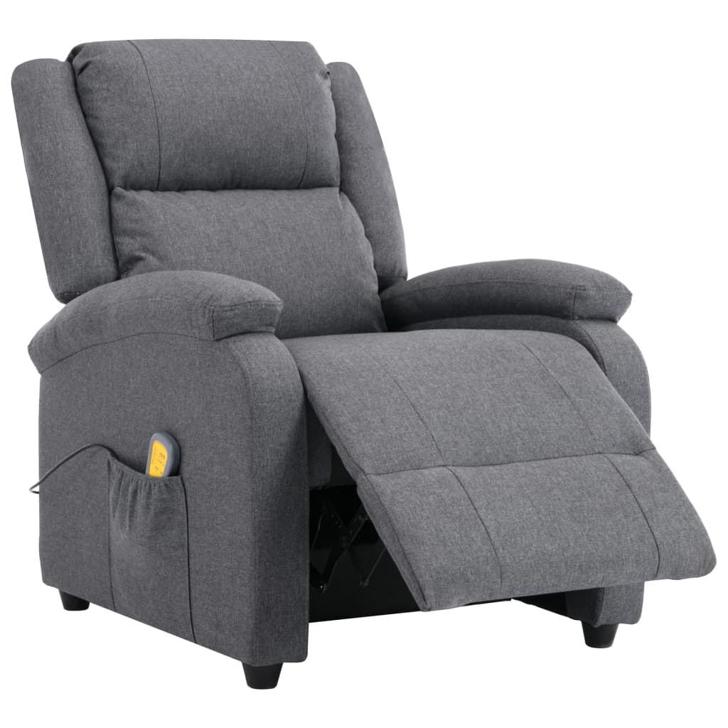 vidaXL Massage Chair Dark Gray Fabric