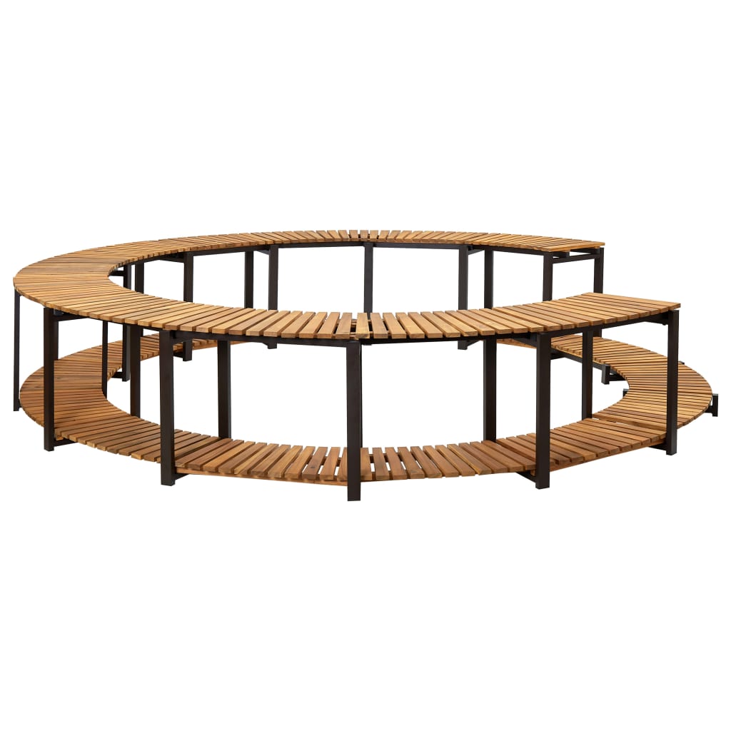 vidaXL Spa Surround 107.5"x20.9" Solid Acacia Wood