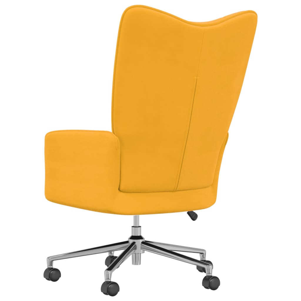 vidaXL Relaxing Chair Mustard Yellow Velvet