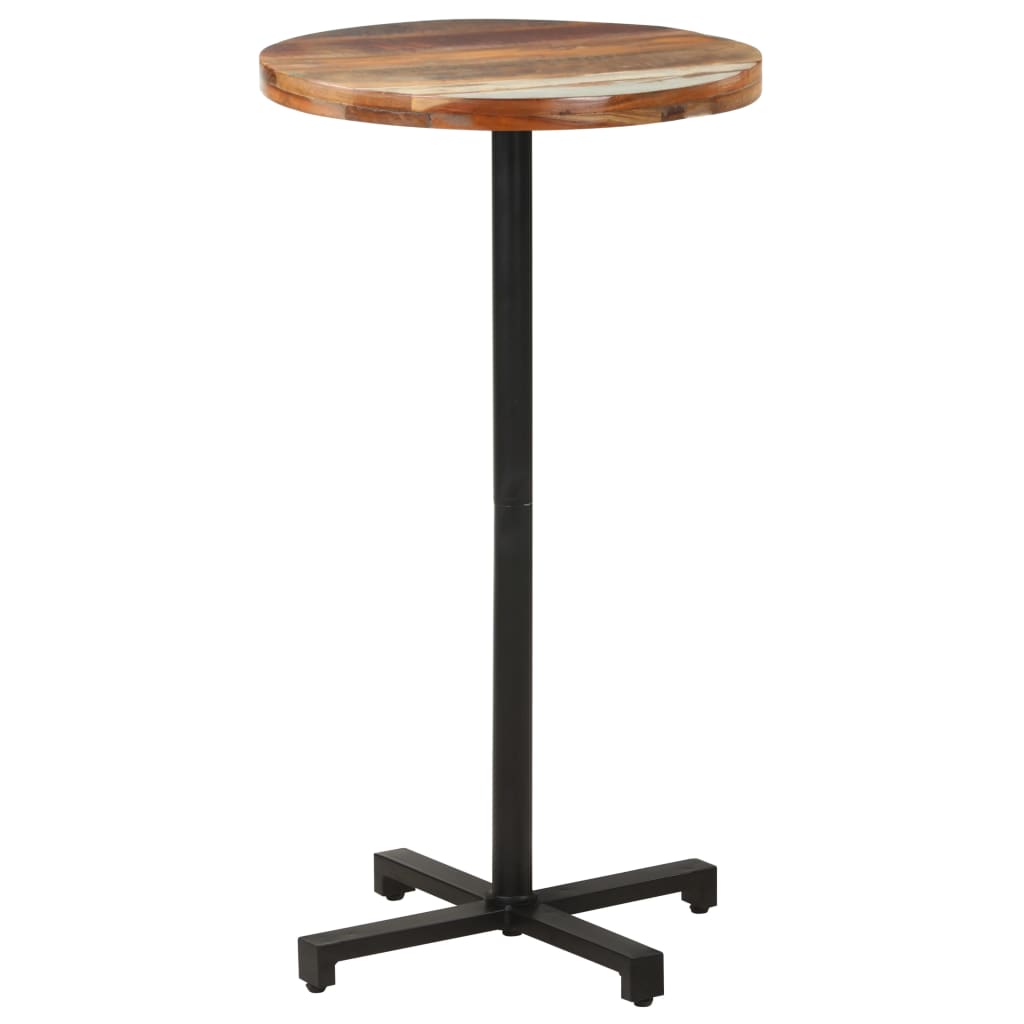 vidaXL Bistro Table Round Ø23.6"x43.3" Solid Reclaimed Wood