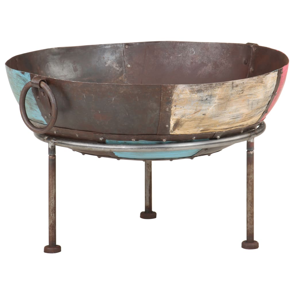 vidaXL Colorful Rustic Fire Pit Ø 23.6" Iron