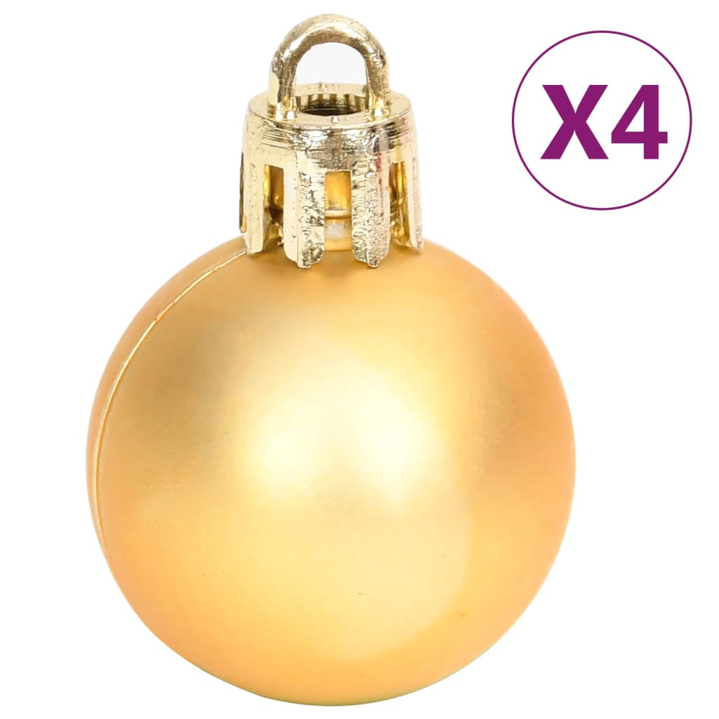 vidaXL 70 Piece Christmas Bauble Set Gold and Red