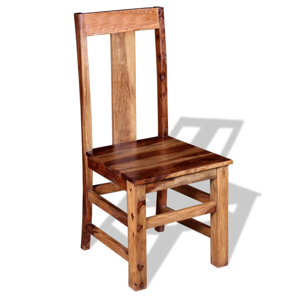 vidaXL Dining Chairs 2 pcs Solid Sheesham Wood