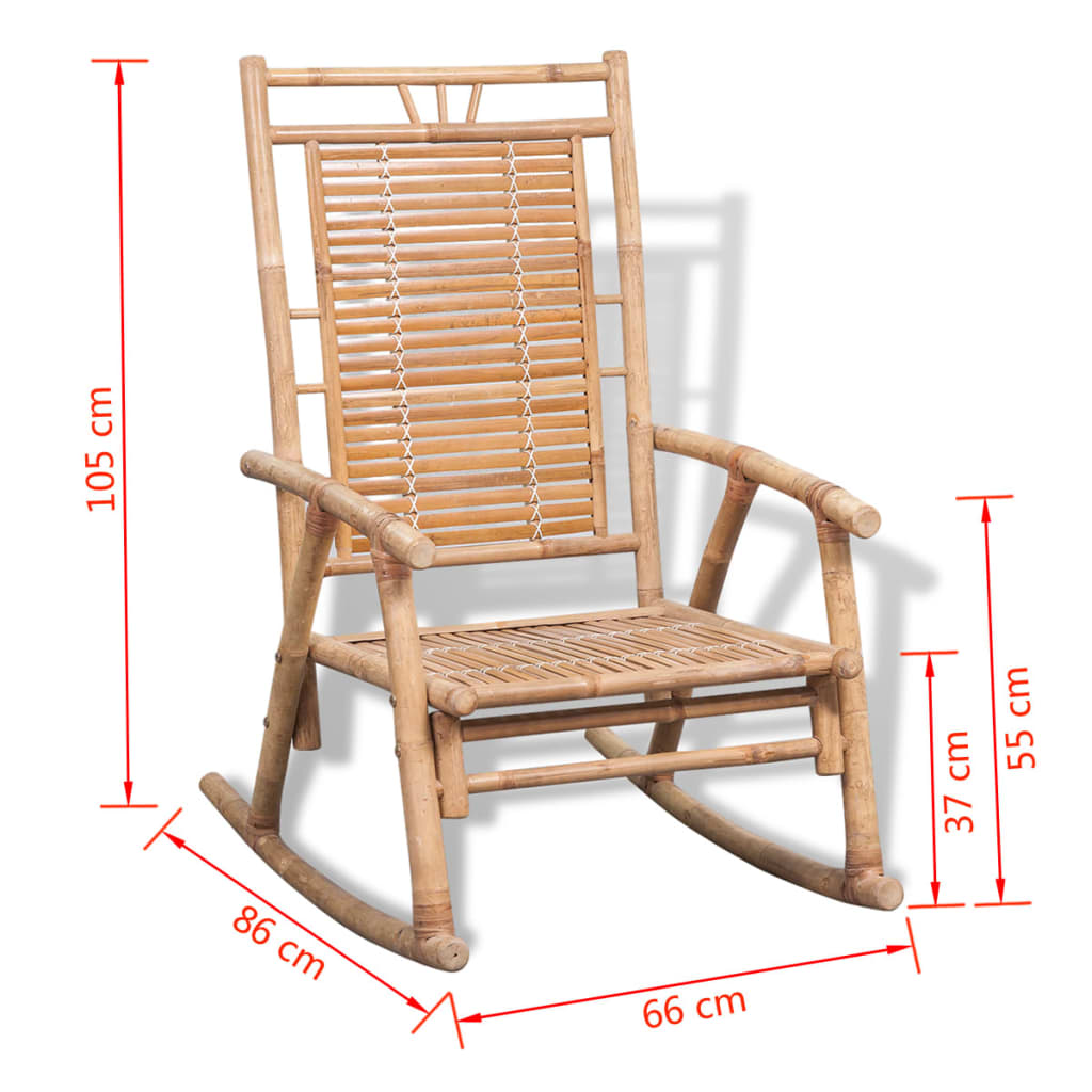 vidaXL Rocking Chair Bamboo