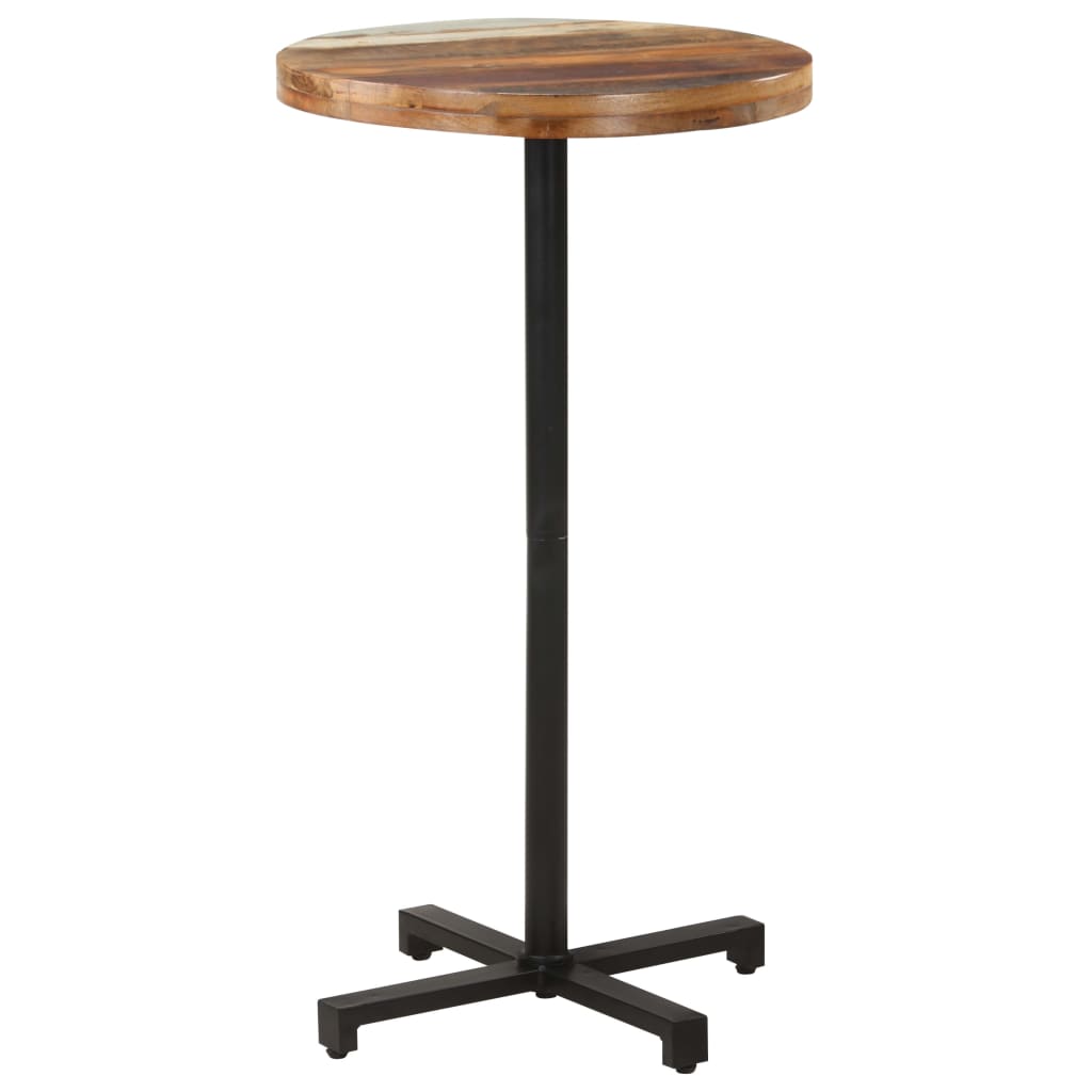 vidaXL Bistro Table Round Ø23.6"x43.3" Solid Reclaimed Wood