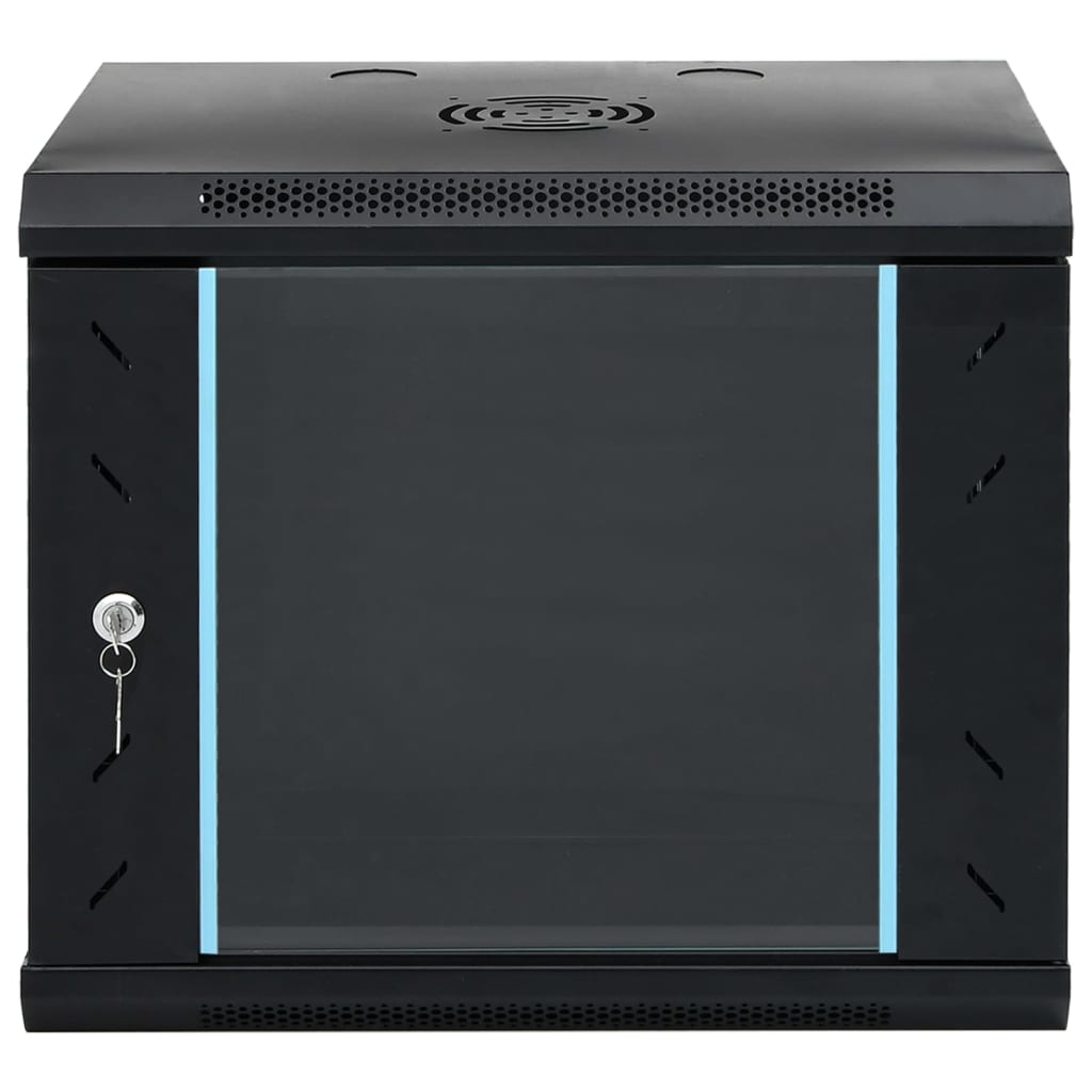 vidaXL 9U Wall Mounted Network Cabinet 19" IP20 20.9"x15.7"x17.7"