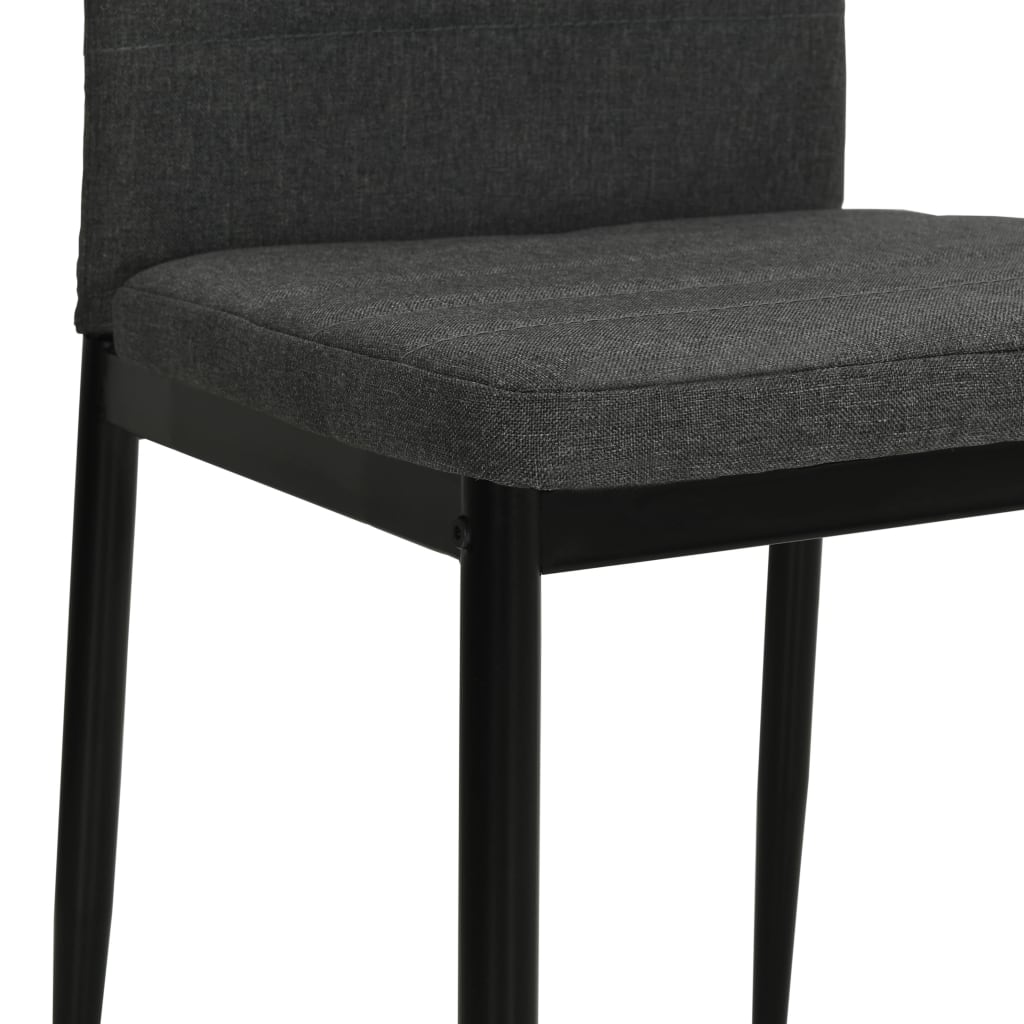 vidaXL Dining Chairs 4 pcs Dark Gray Fabric