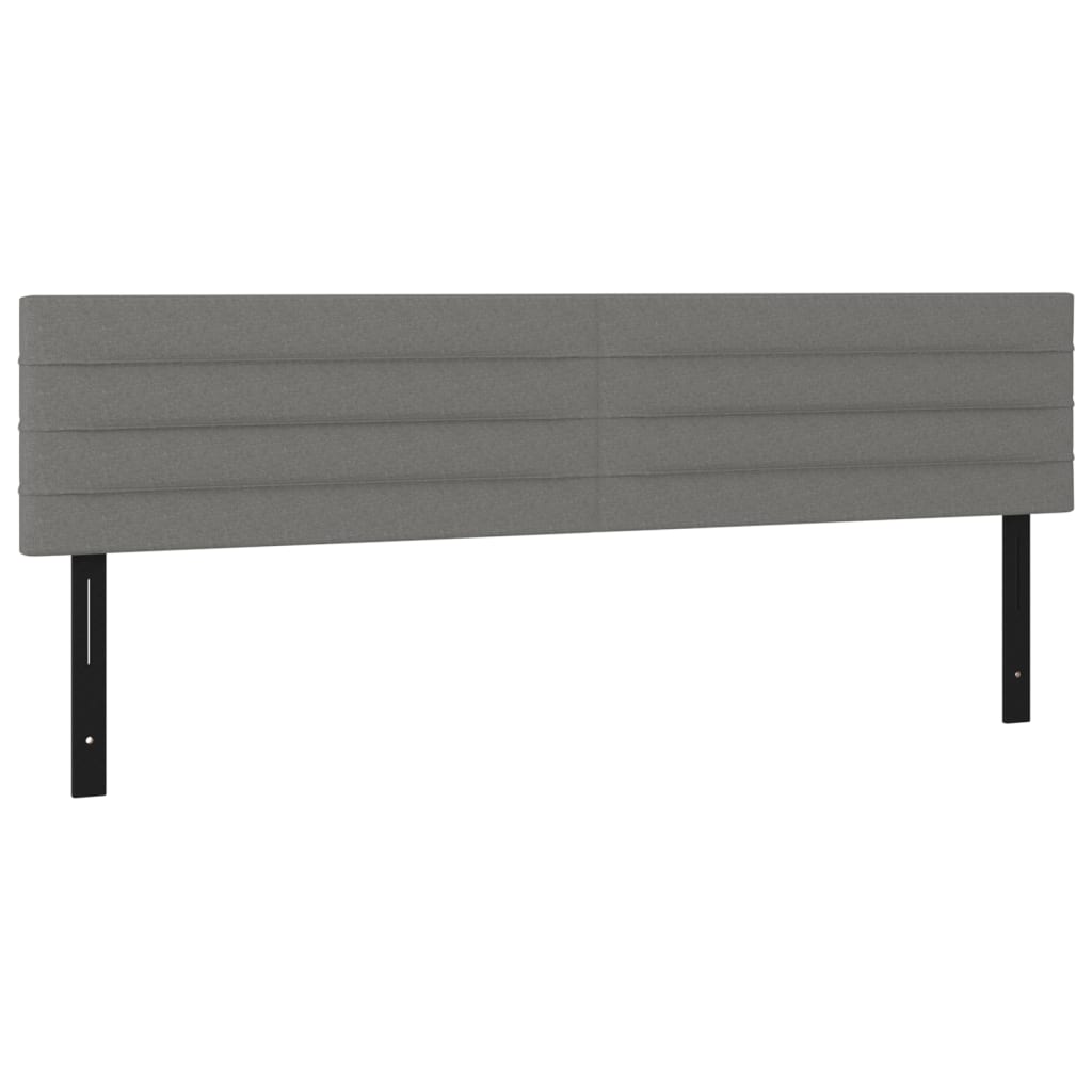 vidaXL LED Headboard Dark Gray 70.9"x2"x30.7"/34.6" Fabric