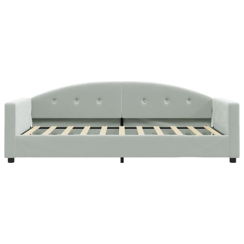 vidaXL Daybed with Trundle without Mattress Light Gray 39.4"x74.8"