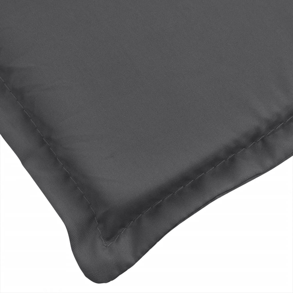 vidaXL Deck Chair Cushion Melange Anthracite (29.5"+41.3")x19.7"x1.2" Fabric