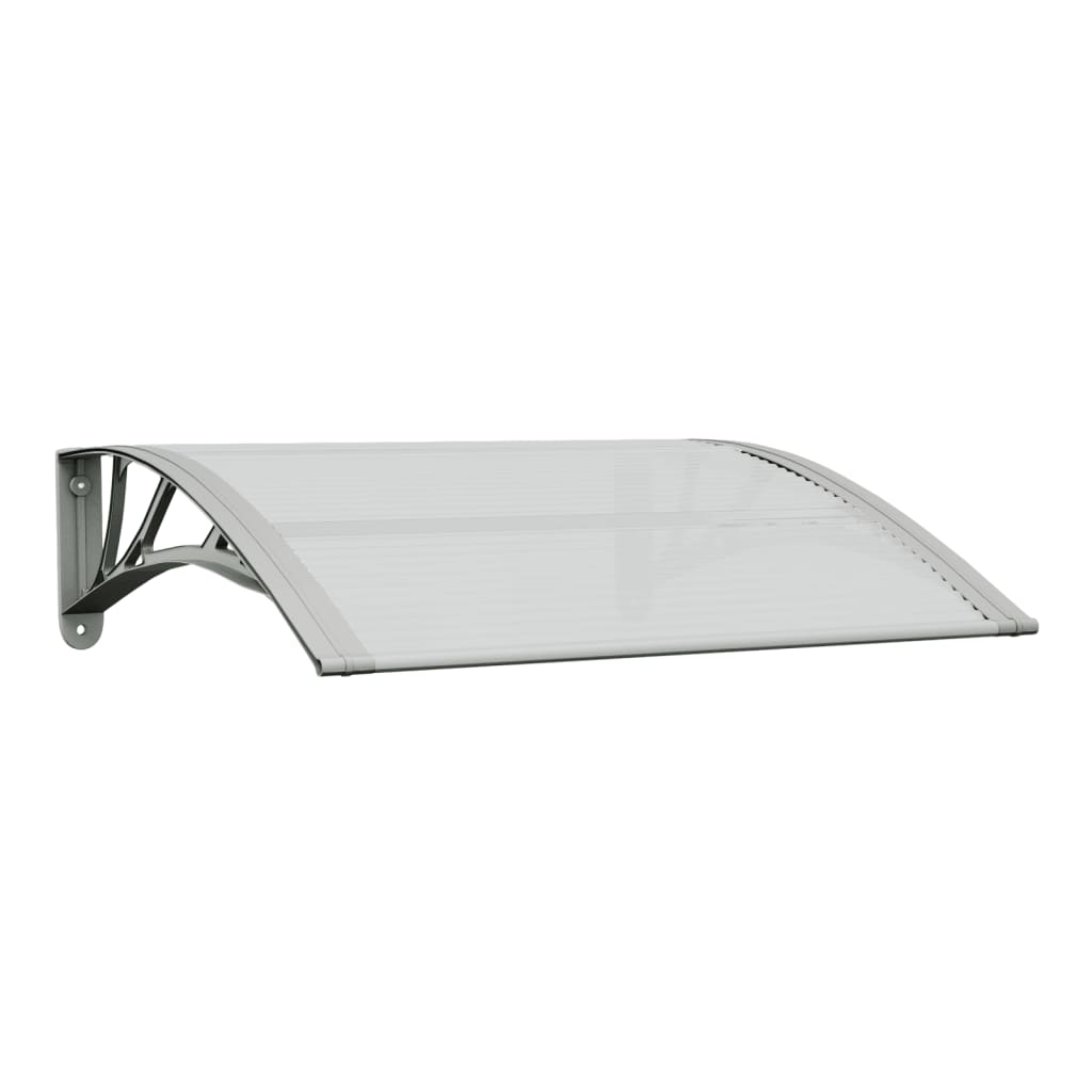 vidaXL Door Canopy Gray and Transparent 31.5"x29.5" Polycarbonate