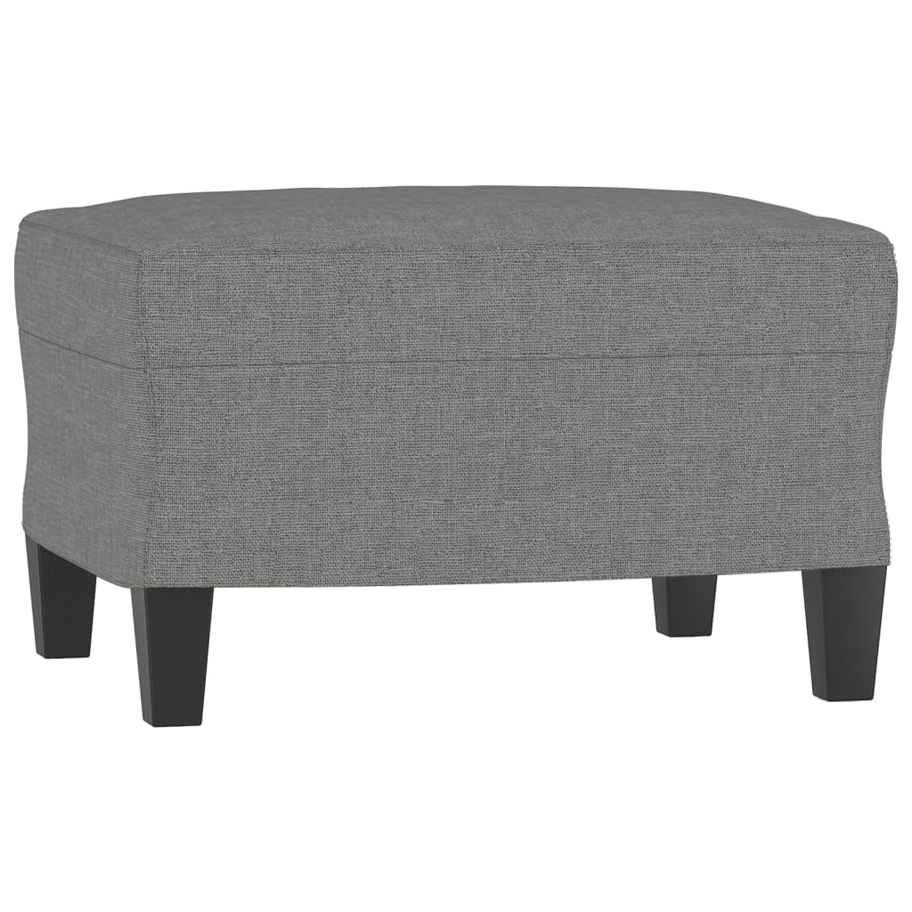 vidaXL Sofa Chair with Footstool Dark Gray 23.6" Fabric