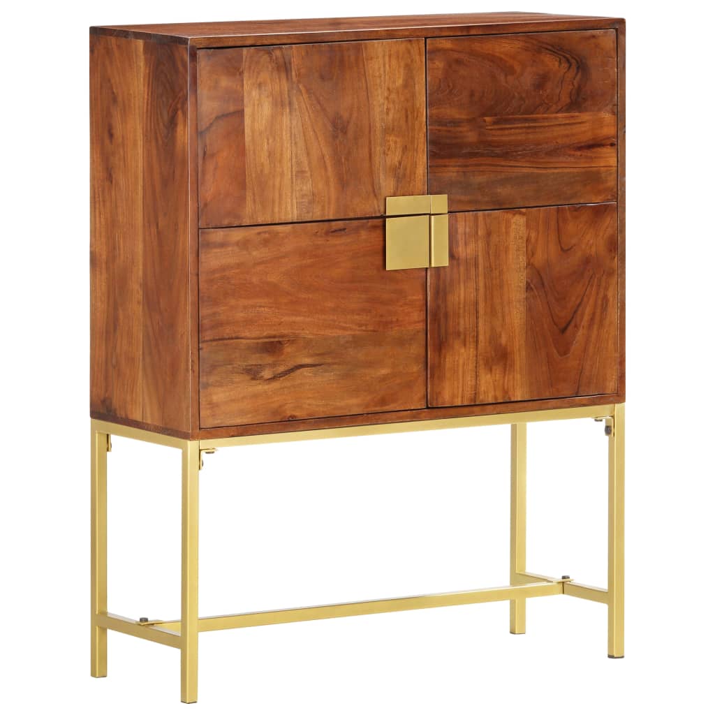 vidaXL Highboard 31.5"x11.8"x39.4" Solid Acacia Wood