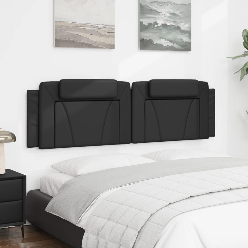 vidaXL Headboard Cushion Black 72" Faux Leather