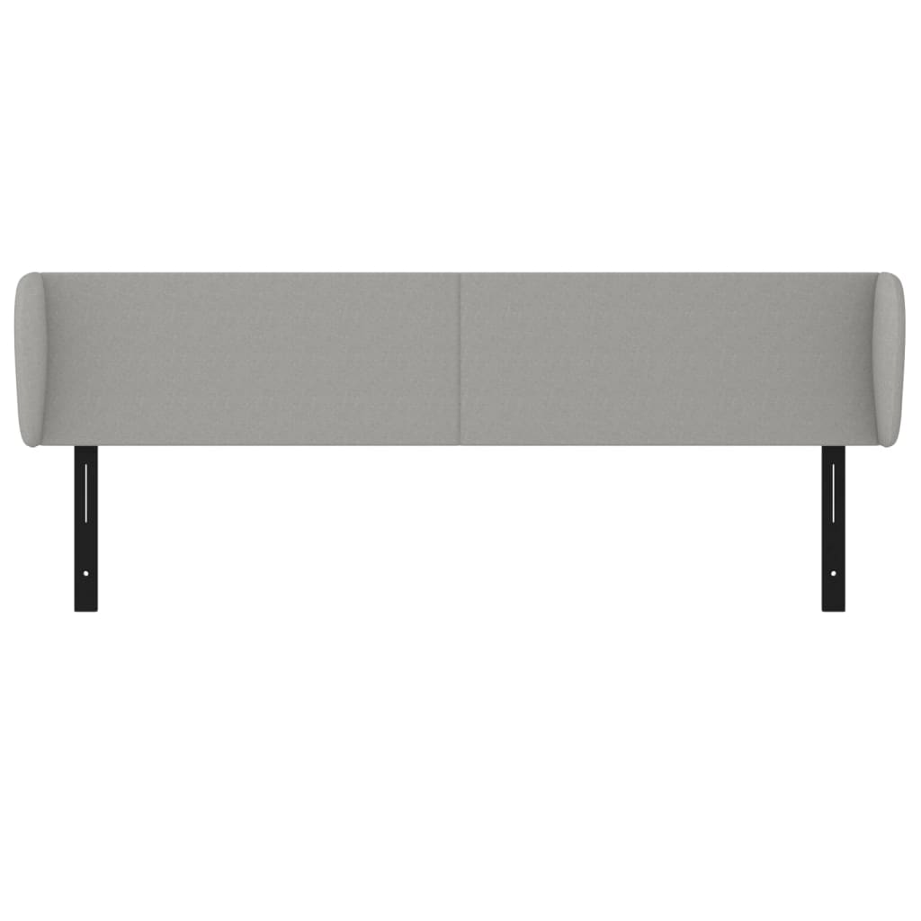 vidaXL Headboard with Ears Light Gray 64.2"x9.1"x30.7"/34.6" Fabric