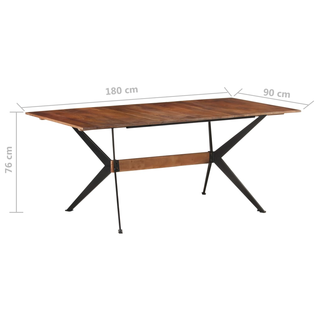 vidaXL Dining Table 70.9"x35.4"x29.9" Solid Mango Wood