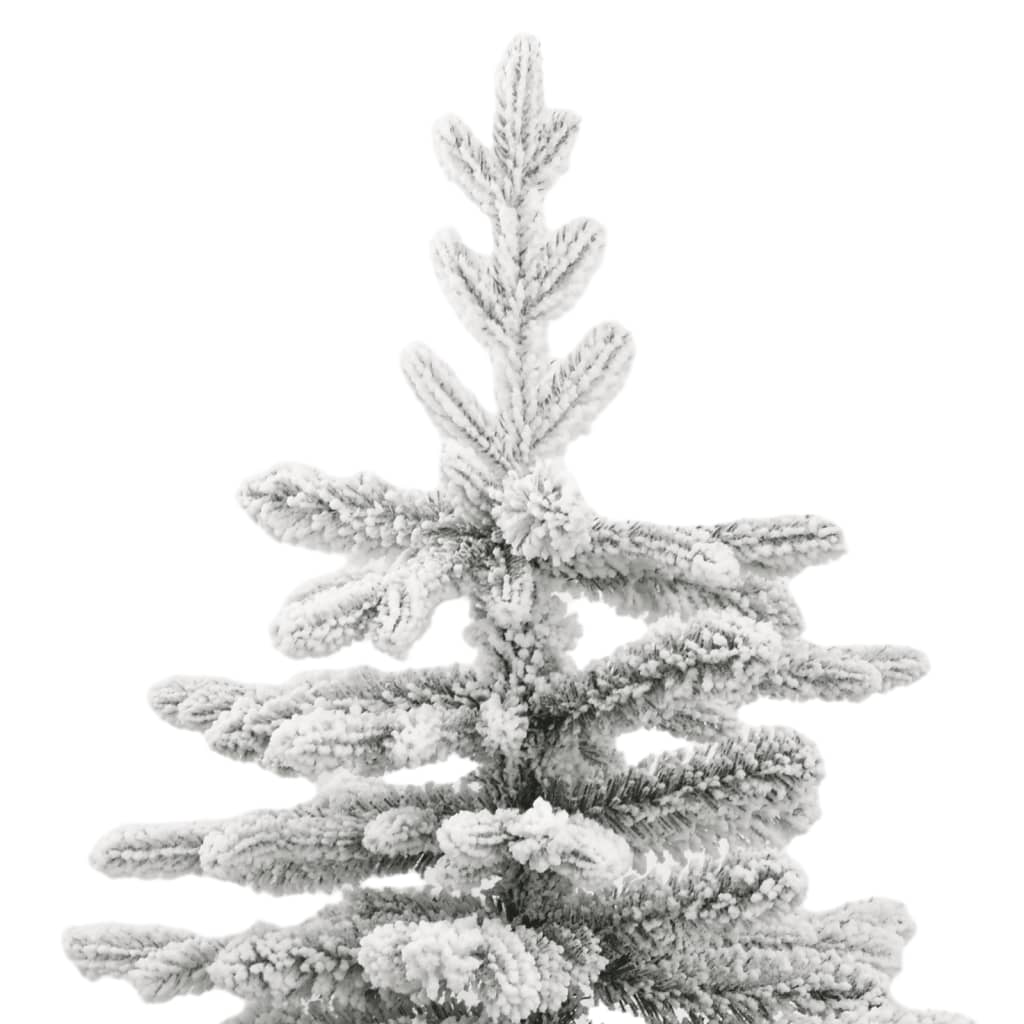 vidaXL Artificial Hinged Christmas Tree with Flocked Snow 70.9"