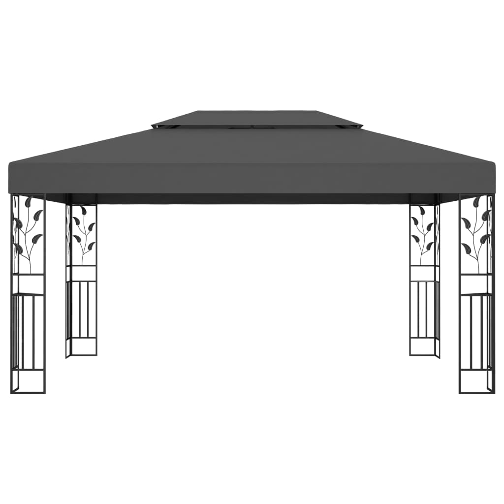 vidaXL Gazebo with Double Roof 118.1"x157.5" Anthracite