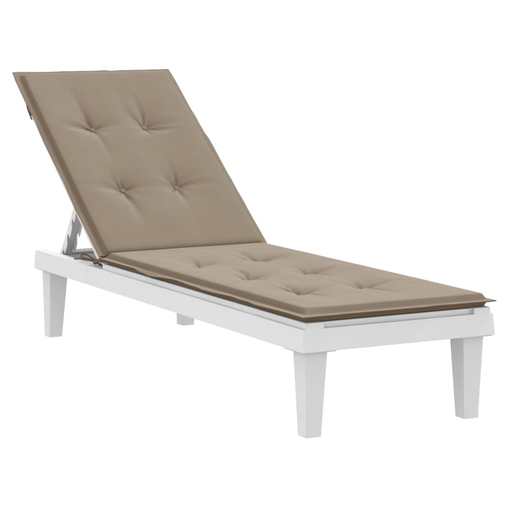 vidaXL Deck Chair Cushion Taupe (29.5"+41.3")x19.7"x1.6"