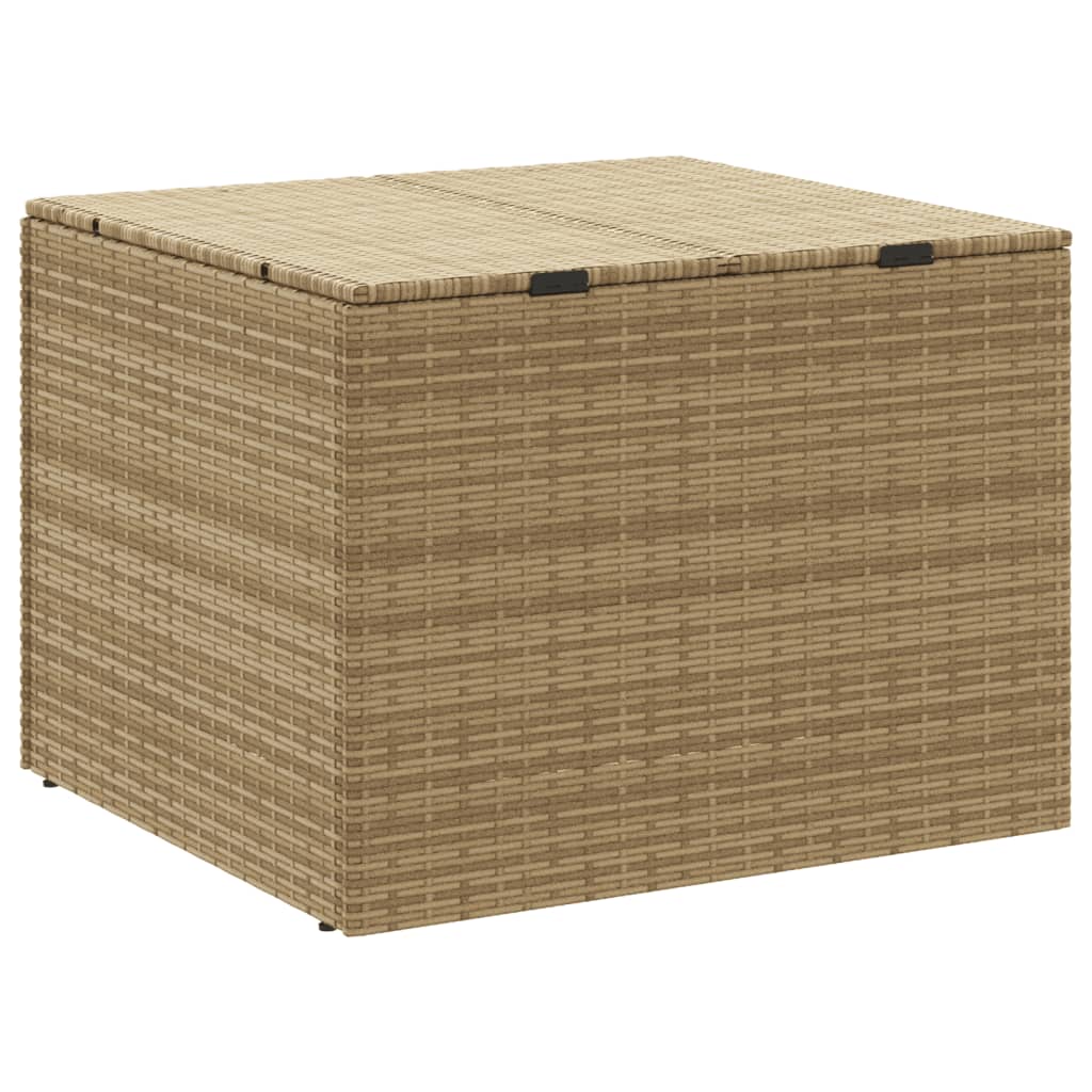 vidaXL Garden Storage Box Mix Beige 76.9 Gal Poly Rattan