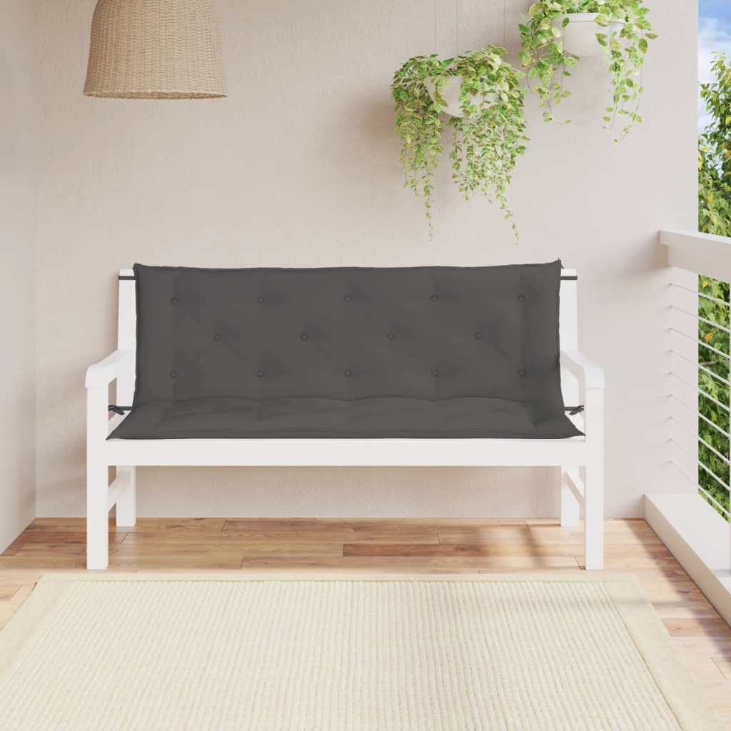 vidaXL Garden Bench Cushion Anthracite 59.1"x(19.7"+19.7")x2.8" Oxford Fabric