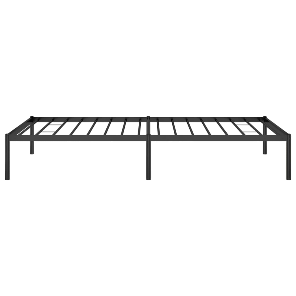 vidaXL Metal Bed Frame without Mattress Black 39.4"x74.8"