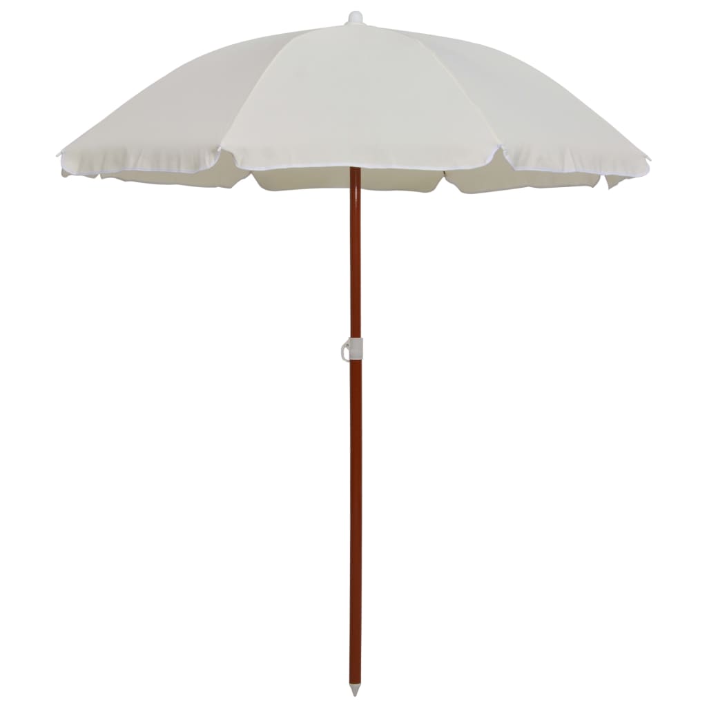 vidaXL Garden Parasol with Steel Pole 70.9" Sand