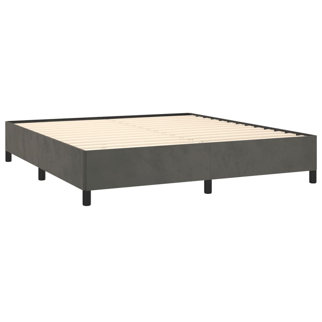 vidaXL Bed Frame Dark Gray 59.8"x79.9" Queen Velvet