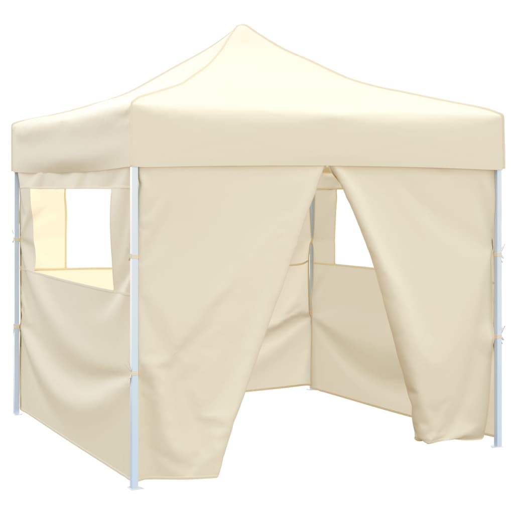 vidaXL Cream Foldable Tent 9.8'x9.8' with 4 Walls