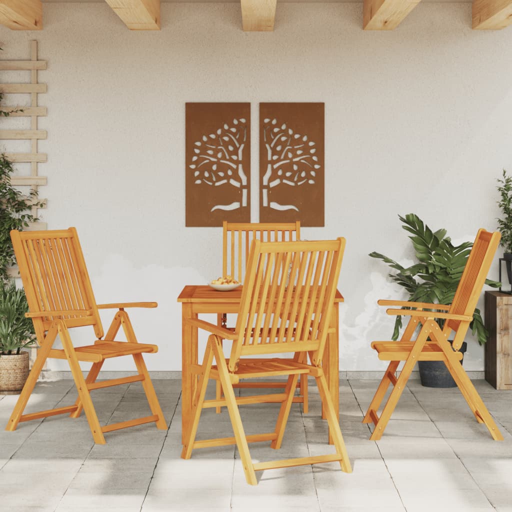 vidaXL 5 Piece Patio Dining Set Solid Wood Acacia