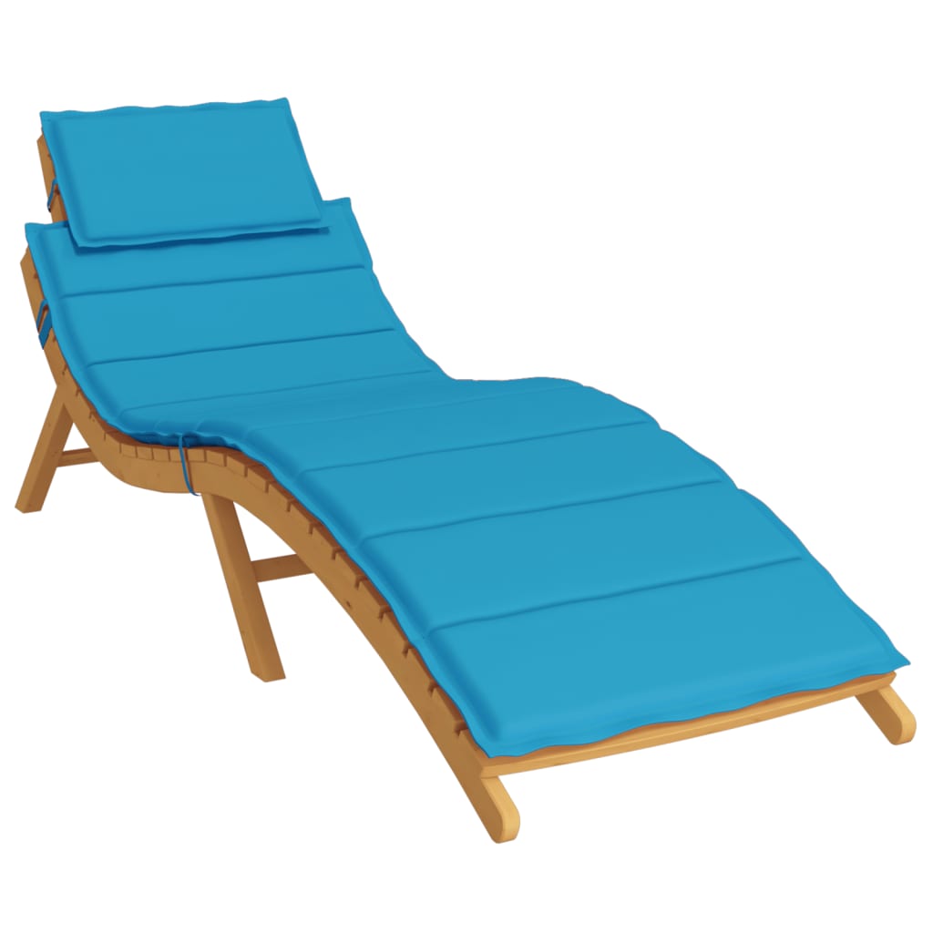 vidaXL Sun Lounger Cushion Blue 73.2"x22.8"x1.2"