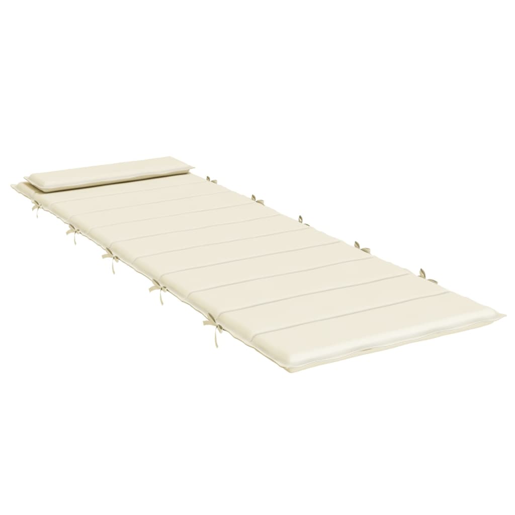 vidaXL Sun Lounger Cushion Cream 70.9"x23.6"x1.2" Oxford Fabric