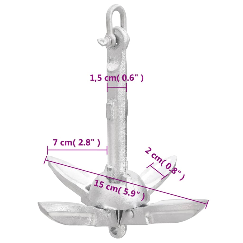 20, 50 or 100 Marine Anchor with Silver Metal Rope 17x12m (charm, Pendant)
