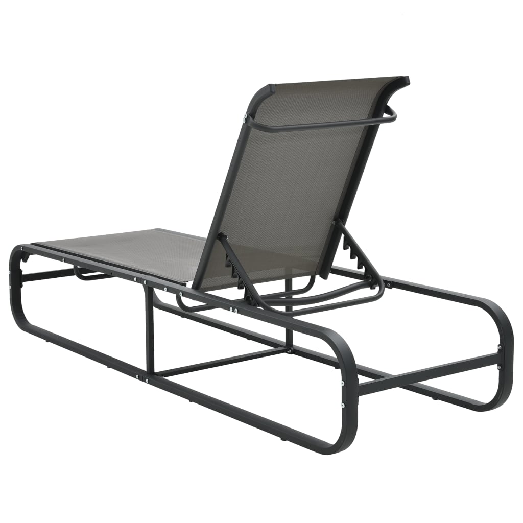 vidaXL Sun Lounger Aluminum and Textilene