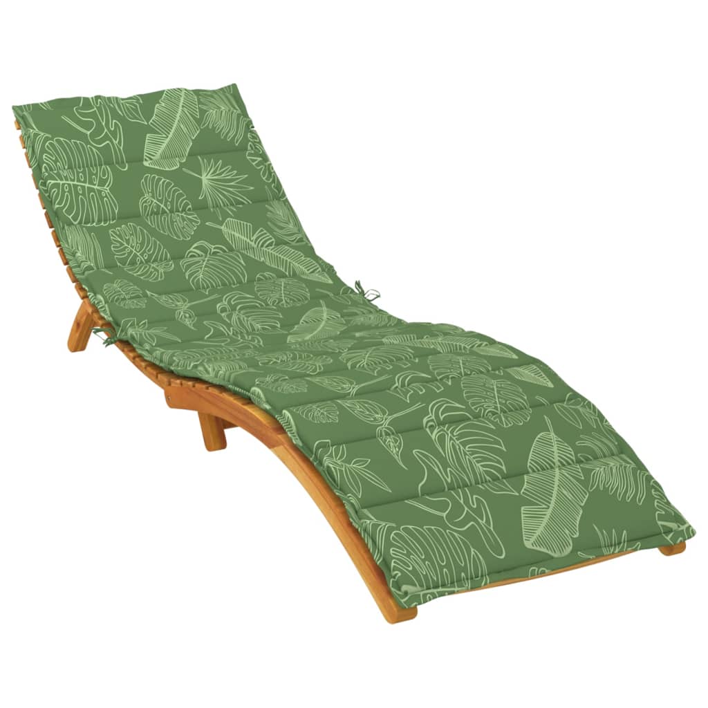 vidaXL Sun Lounger Cushion Leaf Pattern Oxford Fabric