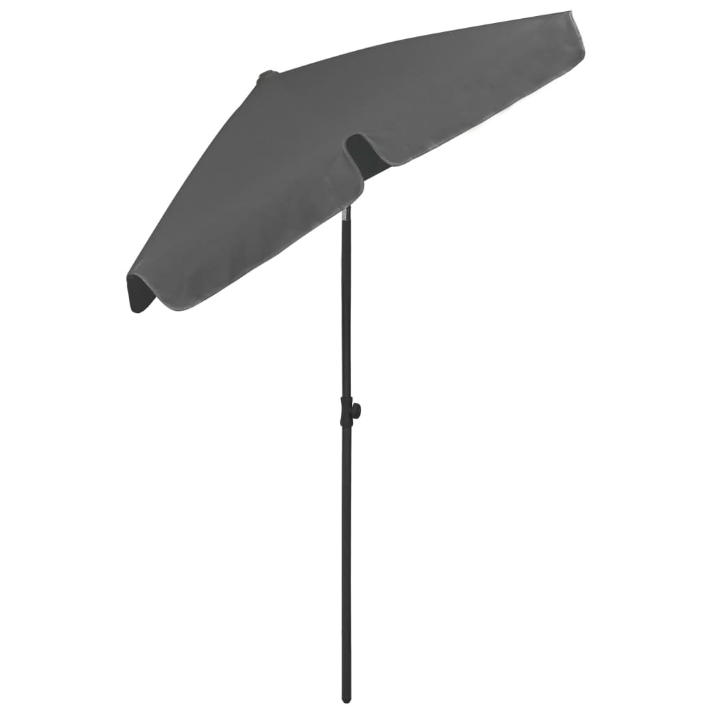 vidaXL Beach Parasol Anthracite 70.9"x47.2"