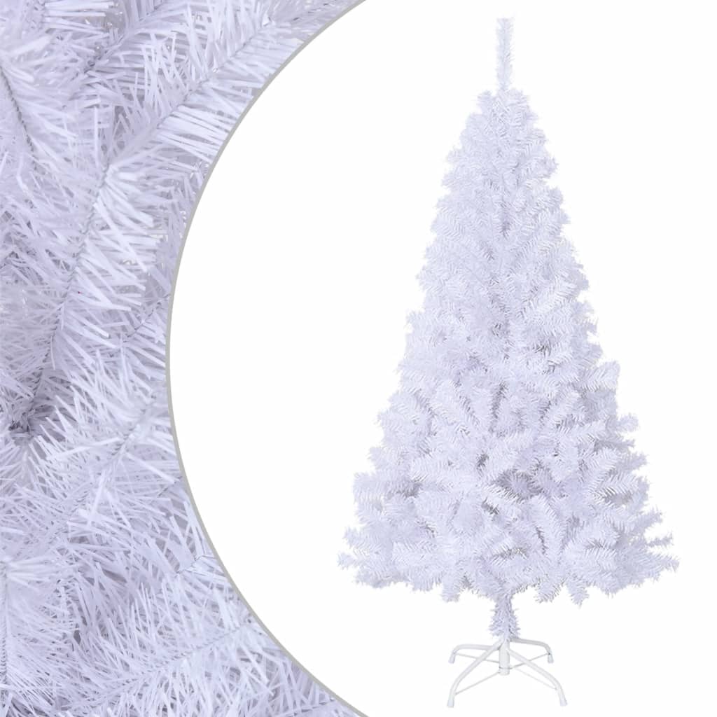 vidaXL Artificial Christmas Tree with Thick Branches White 4 ft PVC