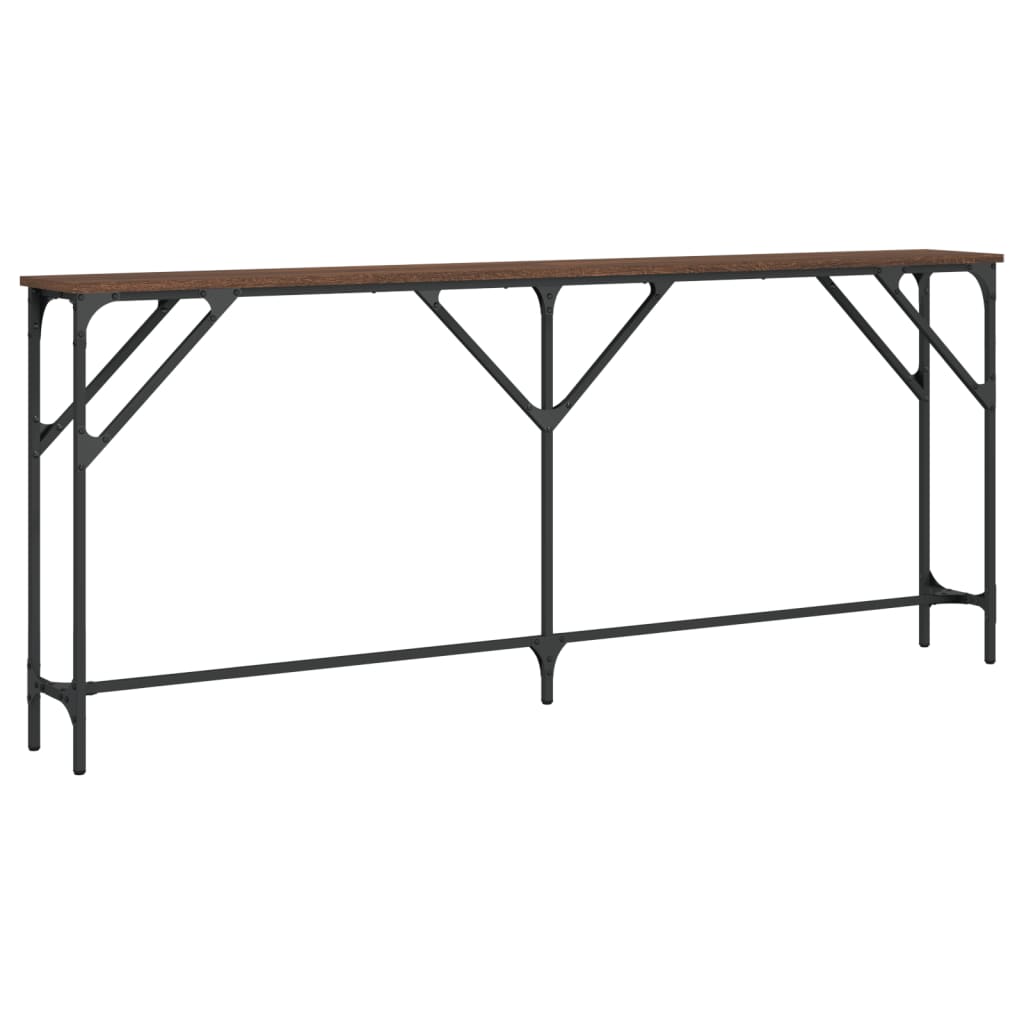 vidaXL Console Table Brown Oak 70.9"x9.1"x29.5" Engineered Wood