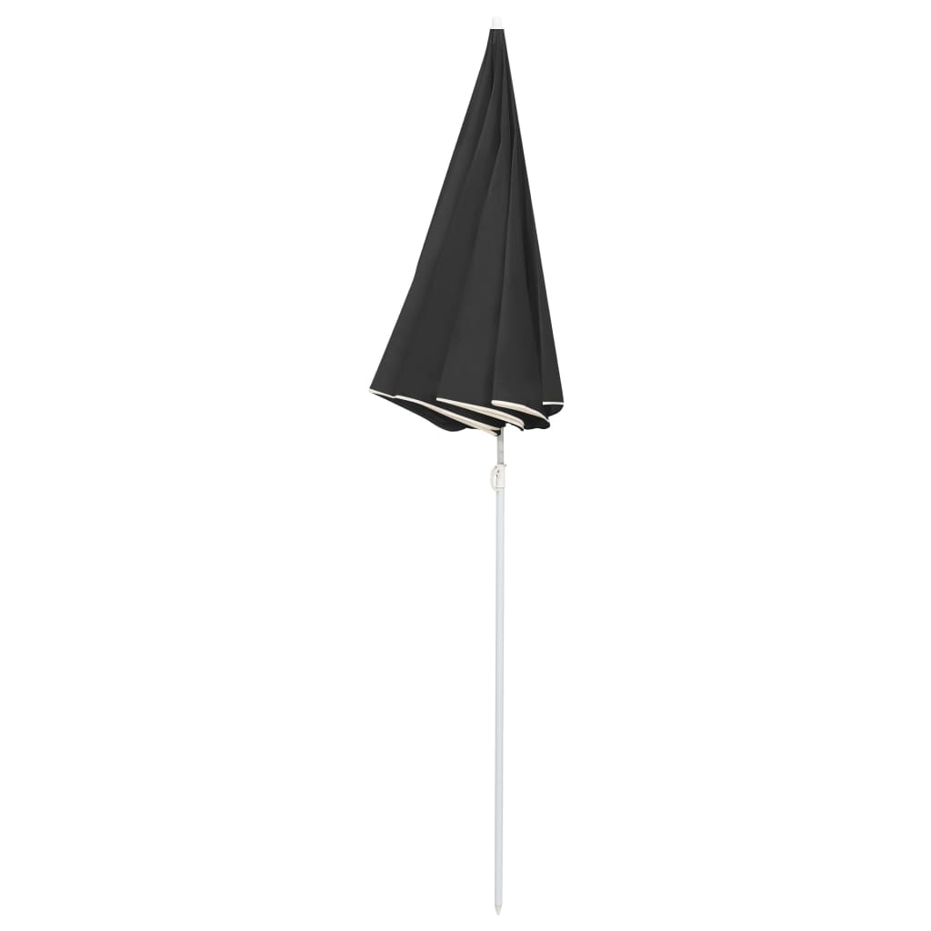 vidaXL Garden Parasol with Steel Pole Anthracite 70.9"