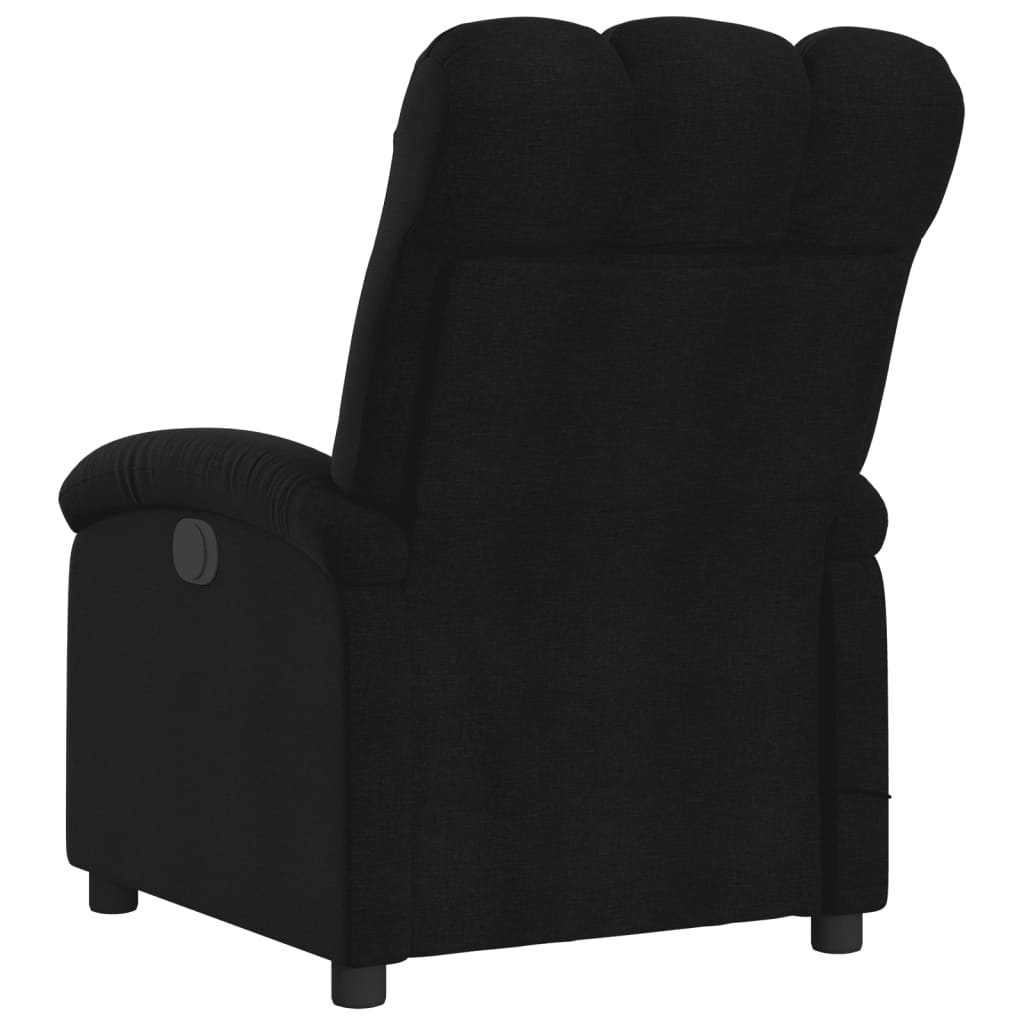 vidaXL Electric Massage Recliner Chair Black Fabric