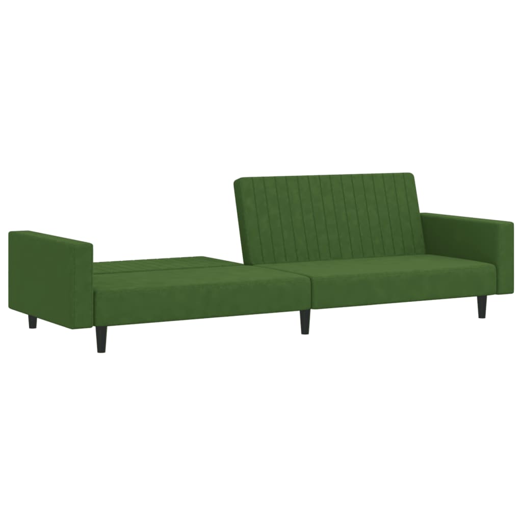 vidaXL 2-Seater Sofa Bed Dark Green Velvet