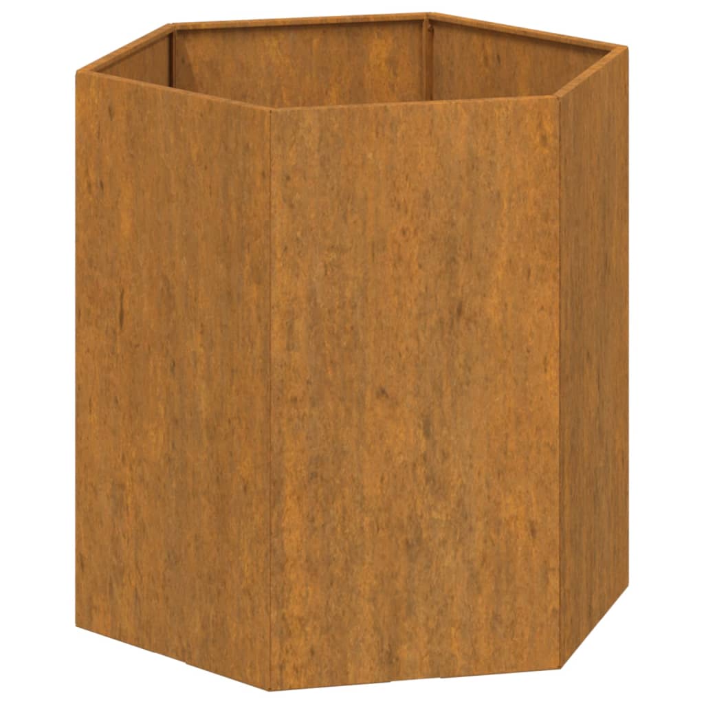 vidaXL Planter Rusty 15.7"x15.7"x17.7" Corten Steel