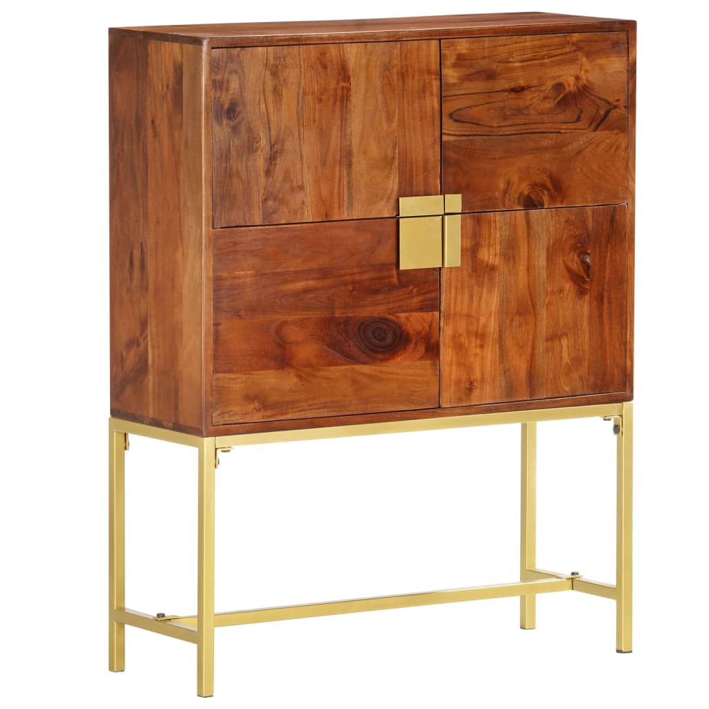 vidaXL Highboard 31.5"x11.8"x39.4" Solid Acacia Wood