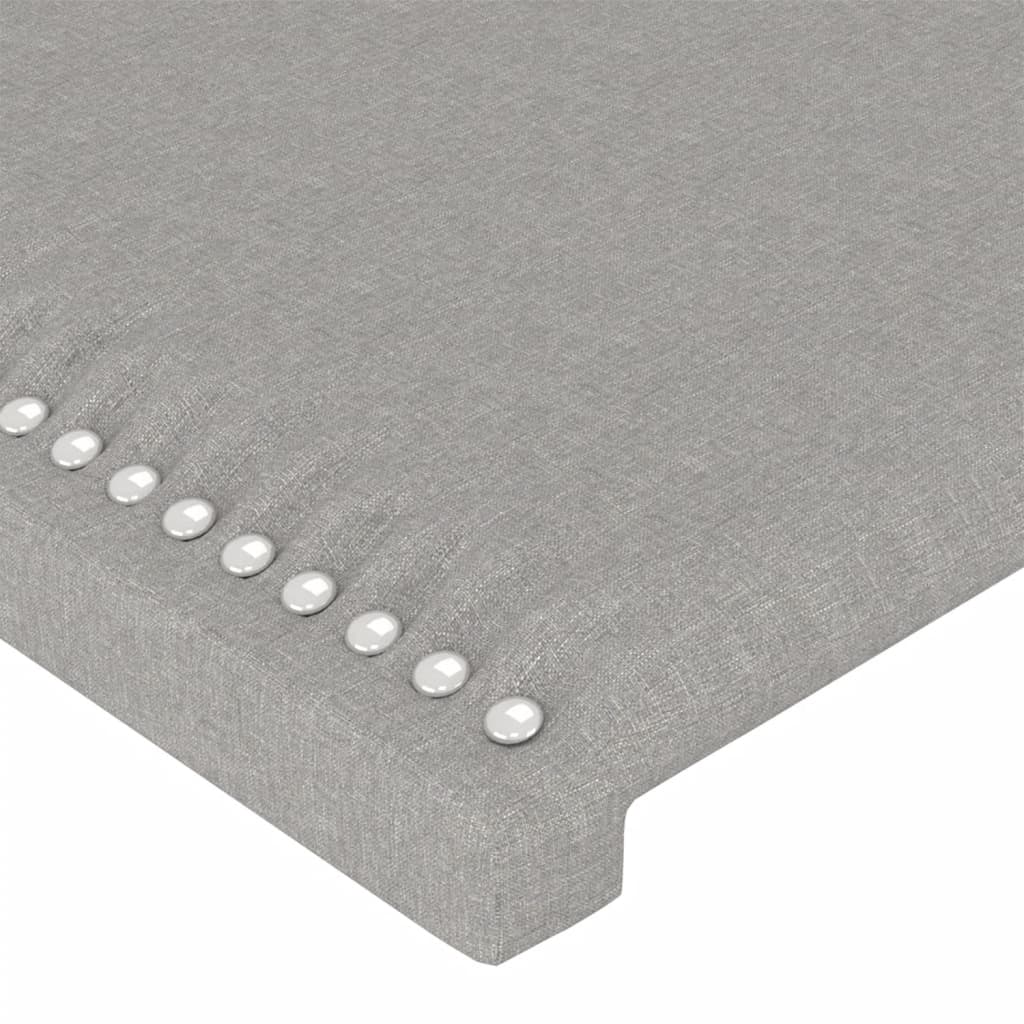 vidaXL LED Headboard Light Gray 63"x2"x46.5"/50.4" Fabric