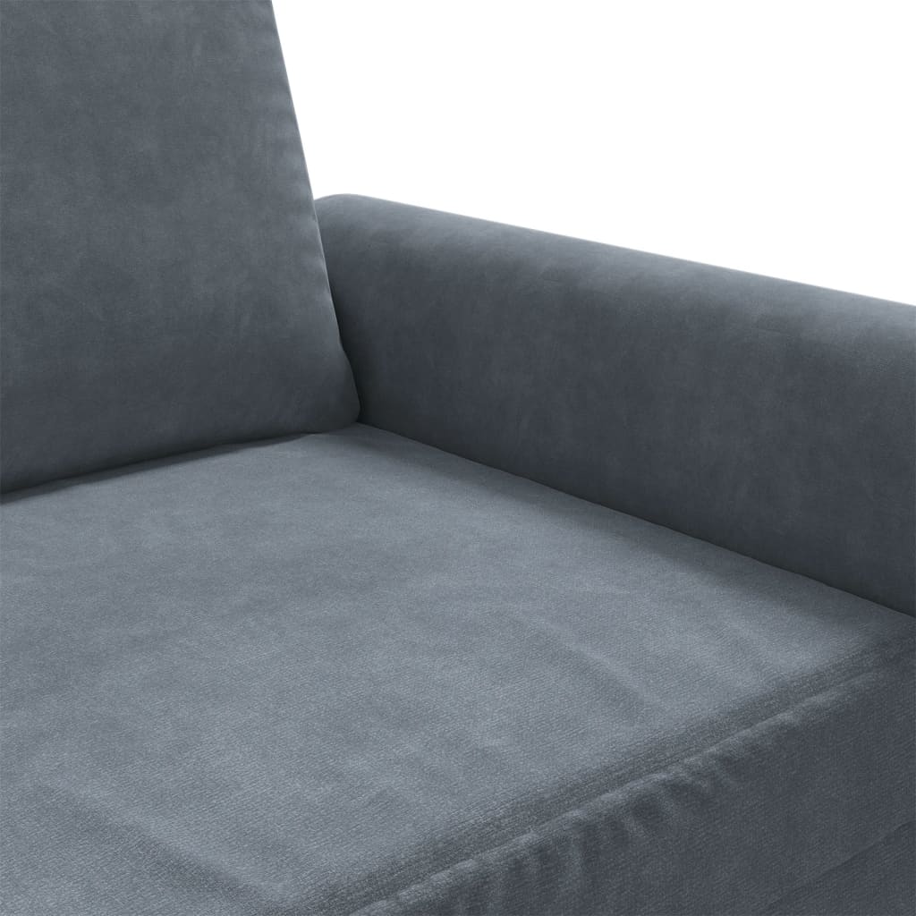 vidaXL Sofa Chair Dark Gray 23.6" Velvet